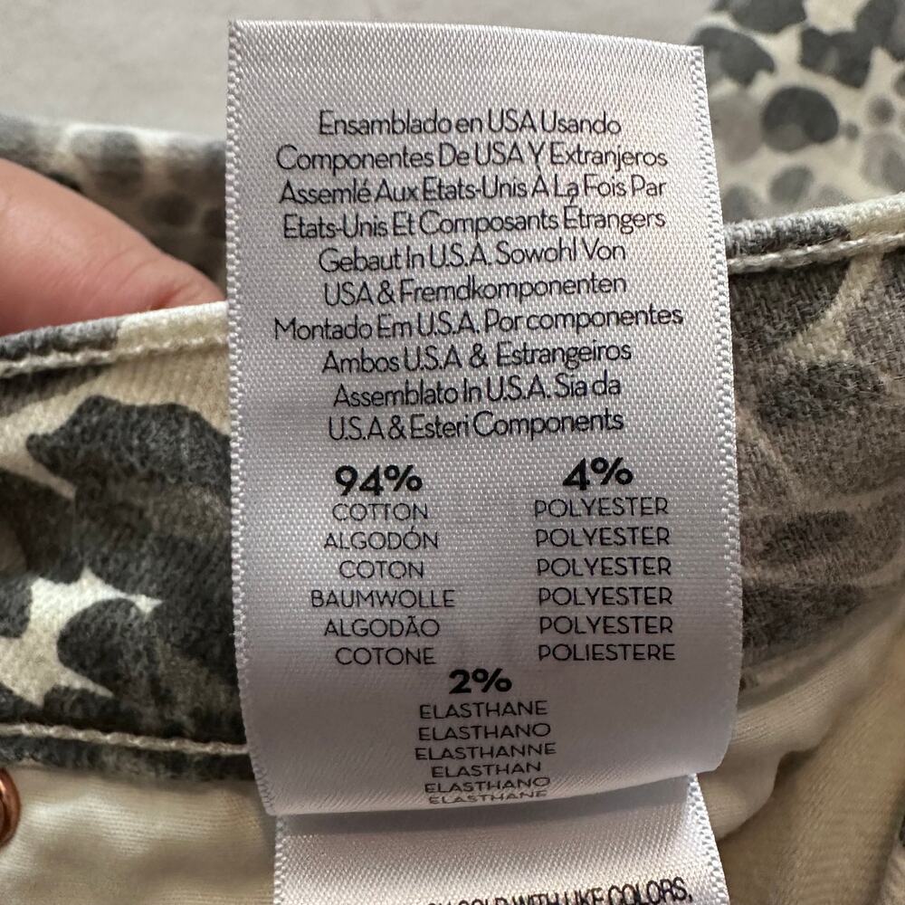MOTHER Mid Rise Dazzler Ankle Jeans Size 29 Animal Print Skinny Grey - Picture 9 of 14